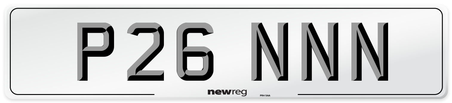 P26 NNN Number Plate from New Reg
